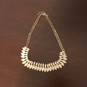 Gold Necklace with Pink Jeweles